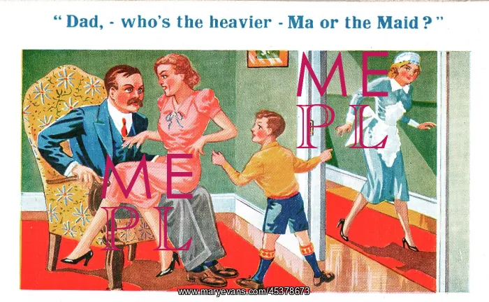 : Comic postcard, Ma or the Maid? : Comic postcard, Ma or the Maid?