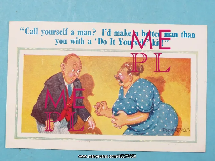 : Comic postcard, Call yourself a man? : Comic postcard, Call yourself a man?