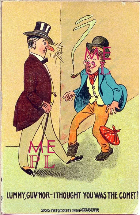 : Comic postcard, Man with red nose : Comic postcard, Man with red nose
