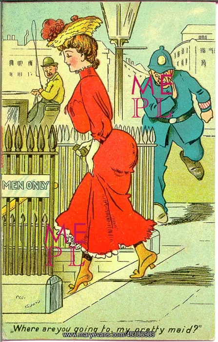 : Comic postcard, Men Only toilet : Comic postcard, Men Only toilet