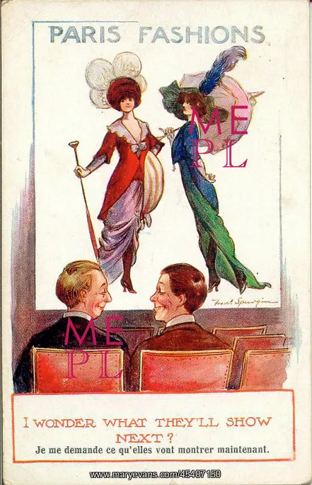 : Comic postcard, Paris Fashions : Comic postcard, Paris Fashions