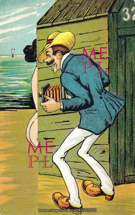 : Comic postcard -- photographer on the prowl : Comic postcard -- photographer on the prowl