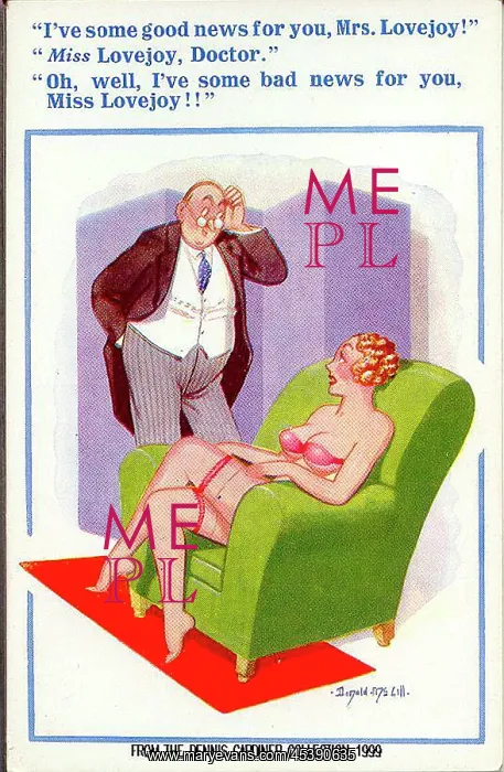  : Comic postcard, Pretty woman and doctor