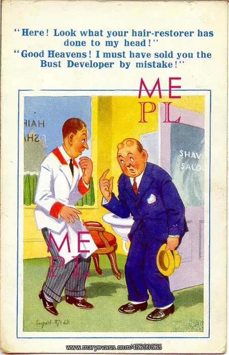 : Comic postcard, Sale of wrong product : Comic postcard, Sale of wrong product