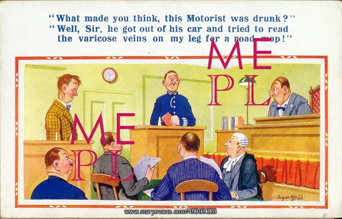 : Comic postcard, Scene in a court of law : Comic postcard, Scene in a court of law