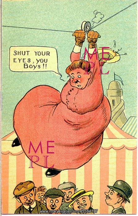 : Comic postcard, Scene at a fun fair : Comic postcard, Scene at a fun fair