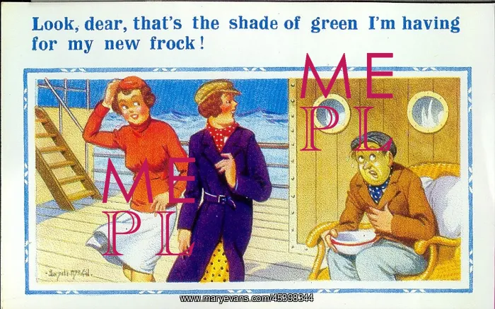 : Comic postcard, Sea sickness on board ship : Comic postcard, Sea sickness on board ship