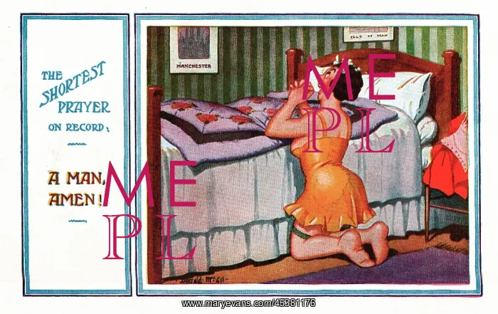  : Comic postcard, The shortest prayer on record