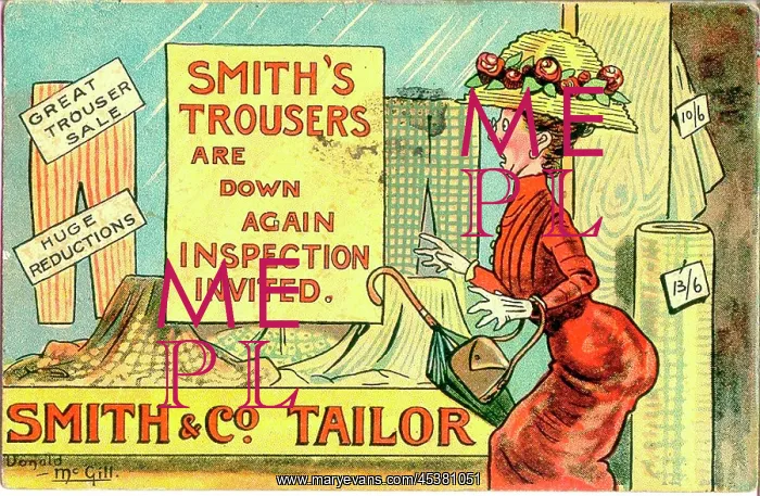 : Comic postcard, Smith's Trousers Are Down Again : Comic postcard, Smith's Trousers Are Down Again
