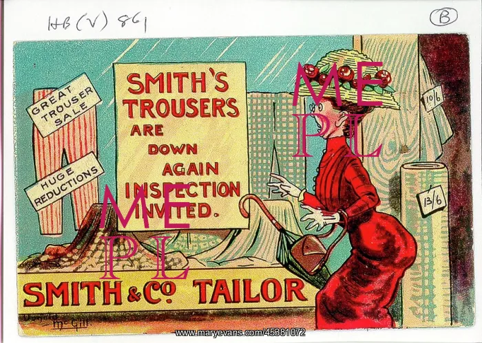 : Comic postcard, Smith's Trousers Are Down Again : Comic postcard, Smith's Trousers Are Down Again