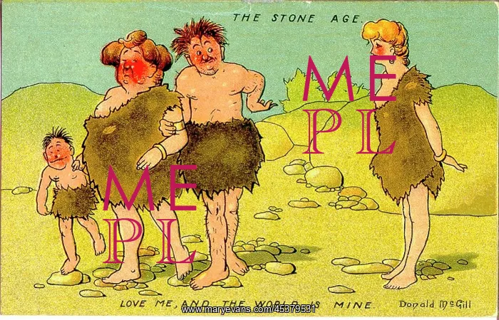 : Comic postcard, Stone Age attractions : Comic postcard, Stone Age attractions