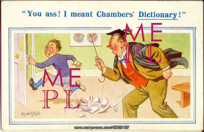 : Comic postcard, Teacher annoyed with schoolboy : Comic postcard, Teacher annoyed with schoolboy