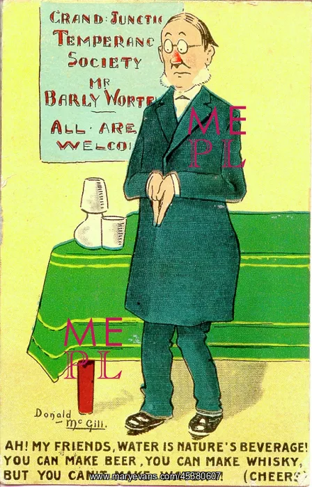 : Comic postcard, Temperance satire : Comic postcard, Temperance satire