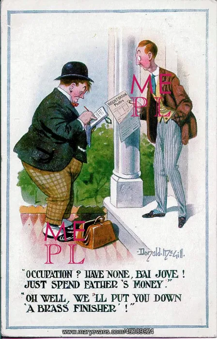 : Comic postcard, wartime recruitment, WW1 : Comic postcard, wartime recruitment, WW1