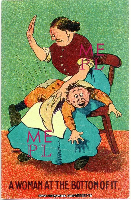 : Comic postcard, A woman at the bottom of it : Comic postcard, A woman at the bottom of it