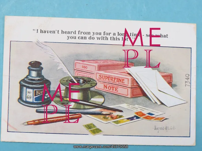 : Comic postcard, Writing materials : Comic postcard, Writing materials