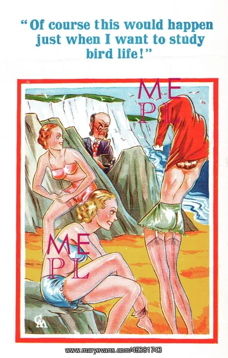 : Comic postcard, Young women on the beach : Comic postcard, Young women on the beach