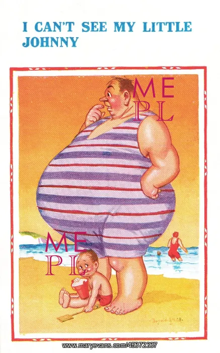 : Comic Seaside Postcard - I Can't See My Little Johnny : Comic Seaside Postcard - I Can't See My Little Johnny