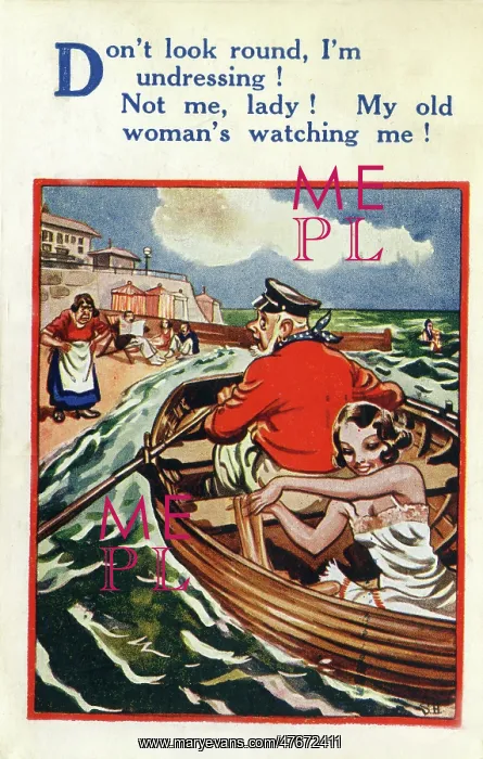 : Comic seaside postcard sent from Blackpool : Comic seaside postcard sent from Blackpool