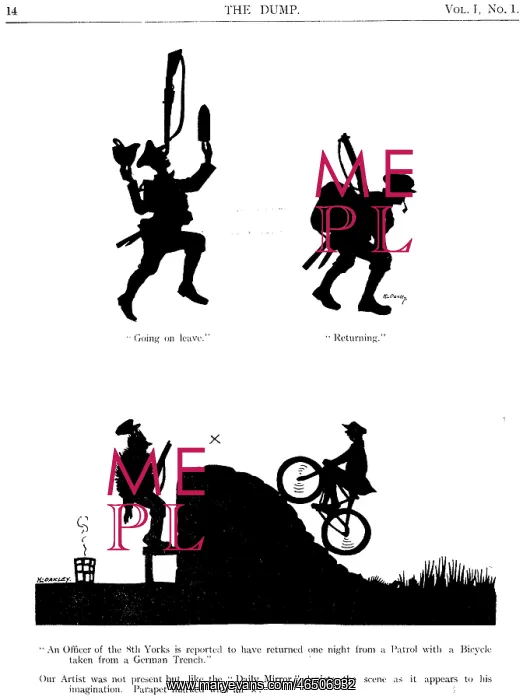  : Comic wartime scenes on the Western Front