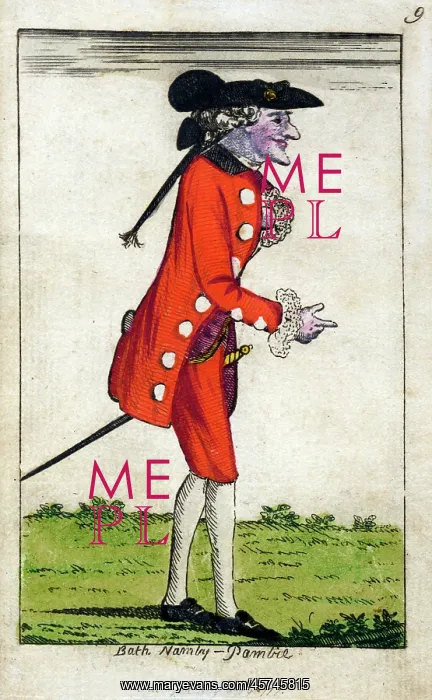 : Comical Character Sketch by Matthias Darly, a Namby-Pambie : Comical Character Sketch by Matthias Darly, a Namby-Pambie