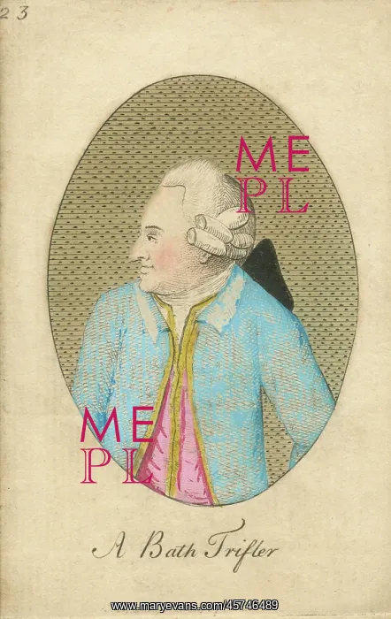 : Comical Character Sketch by Matthias Darly, a Bath Trifler : Comical Character Sketch by Matthias Darly, a Bath Trifler