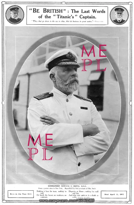 : Commander E. Smith Captain of the Titanic : Commander E. Smith Captain of the Titanic