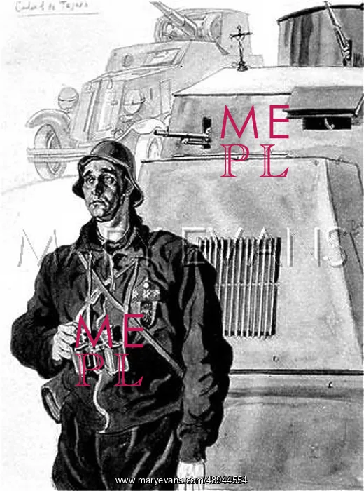 : The Commander of a Nationalist Armoured Car Unit, Spanish Ci : The Commander of a Nationalist Armoured Car Unit, Spanish Ci