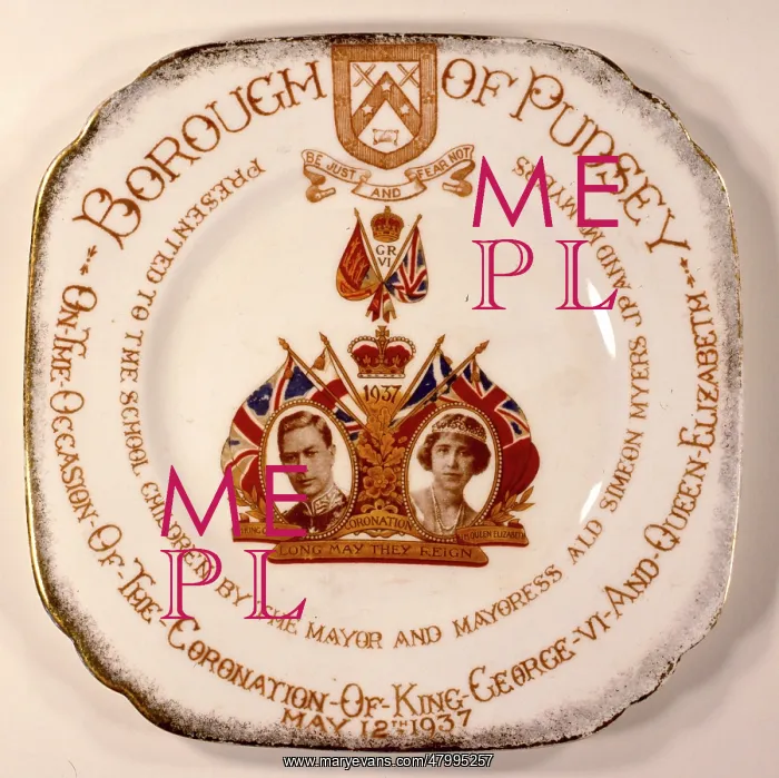 : Commemorative plate, George VI and Queen Elizabeth : Commemorative plate, George VI and Queen Elizabeth