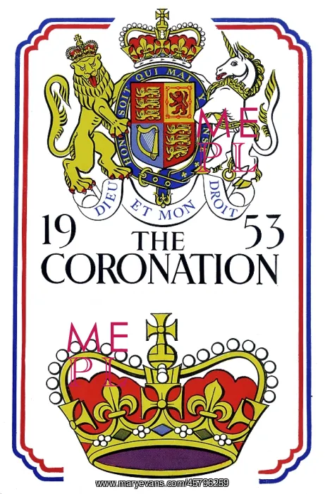 : Commemorative postcard for the Coronation of Queen Elizabeth : Commemorative postcard for the Coronation of Queen Elizabeth