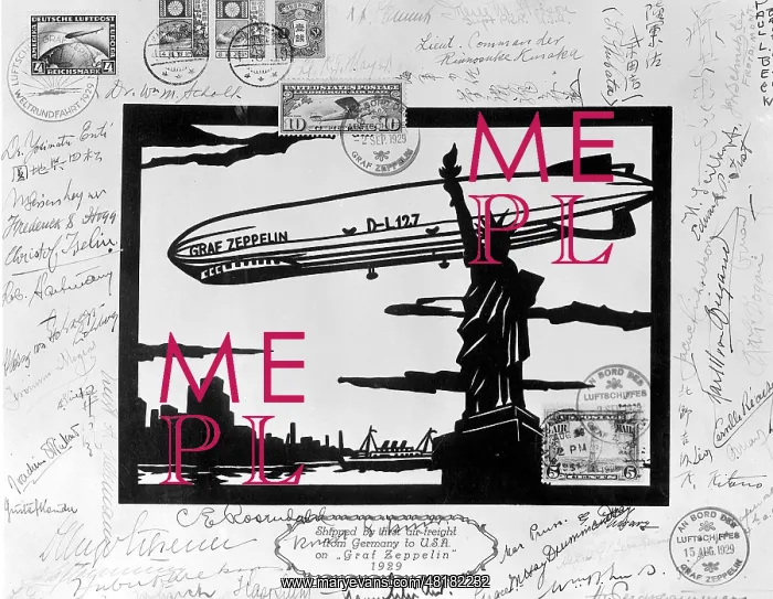 : Commemorative sheet of the round the world flight of Graf Z : Commemorative sheet of the round the world flight of Graf Z