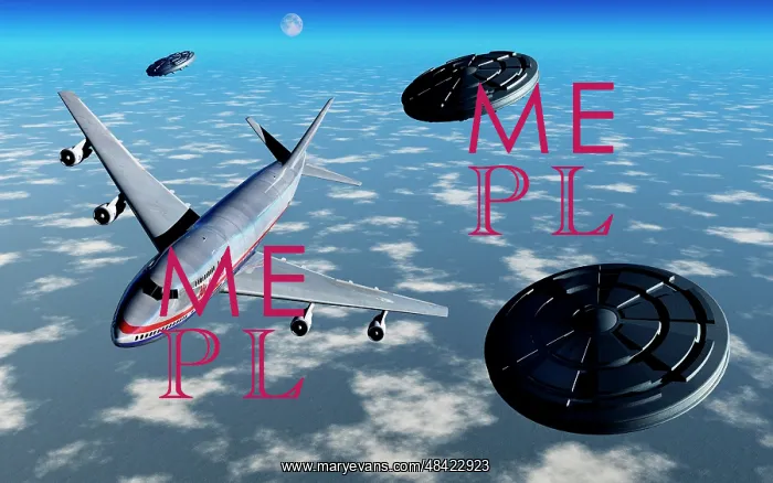 : A commerical flight Boeing 747 being stalked by UFO's : A commerical flight Boeing 747 being stalked by UFO's
