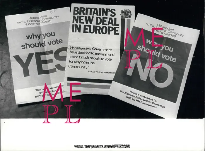 : Common Market referendum leaflets, Yes and No : Common Market referendum leaflets, Yes and No