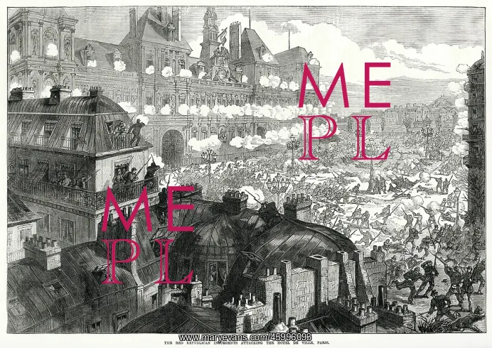: Communards attacking the Hotel de Ville; Paris Commune 1871 : Communards attacking the Hotel de Ville; Paris Commune 1871
