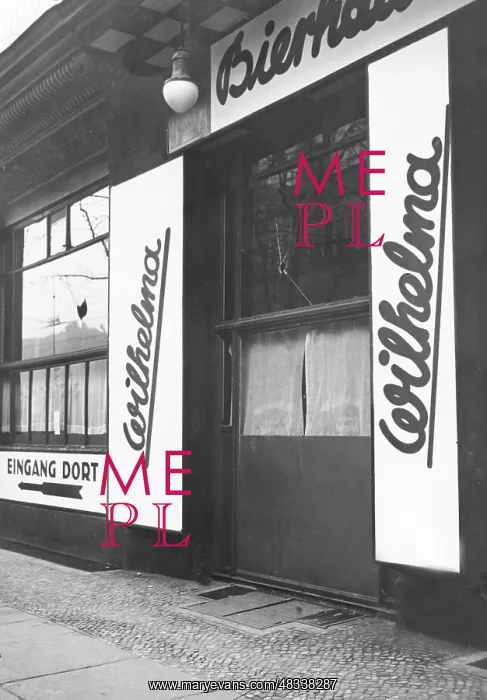 : Communist attack on the pub Wilhelma, circa 1930s : Communist attack on the pub Wilhelma, circa 1930s