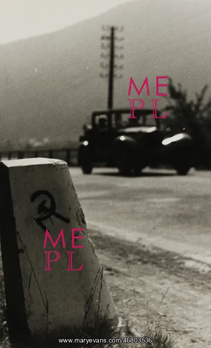 : Communist propaganda on a curb : Communist propaganda on a curb