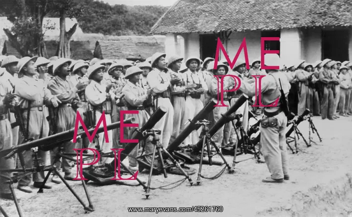 : Communist troops in military exercise in Laos : Communist troops in military exercise in Laos