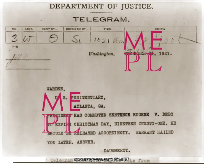 : Commutation of Eugene Deb's jail sentence. ? : Commutation of Eugene Deb's jail sentence. ?