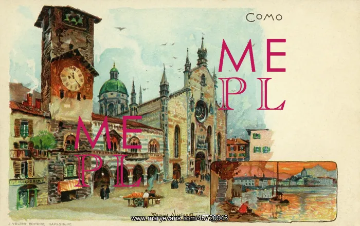 : Como, Italy - The Cathedral and Belfry : Como, Italy - The Cathedral and Belfry