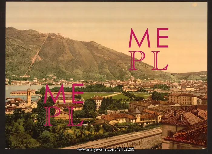 : Como, from the railway, Lake Como, Italy : Como, from the railway, Lake Como, Italy
