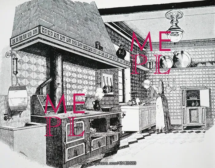 : The Compagnie Parisienne's model kitchen lit by : The Compagnie Parisienne's model kitchen lit by