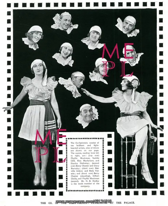 : The Company of the Co-optimists, October 1921 : The Company of the Co-optimists, October 1921