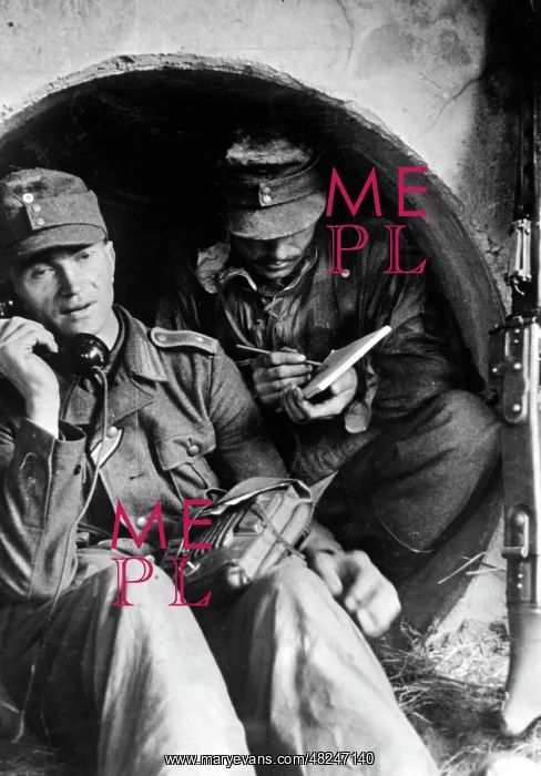 : Company staff of a unit of the Wehrmacht on the Eastern : Company staff of a unit of the Wehrmacht on the Eastern
