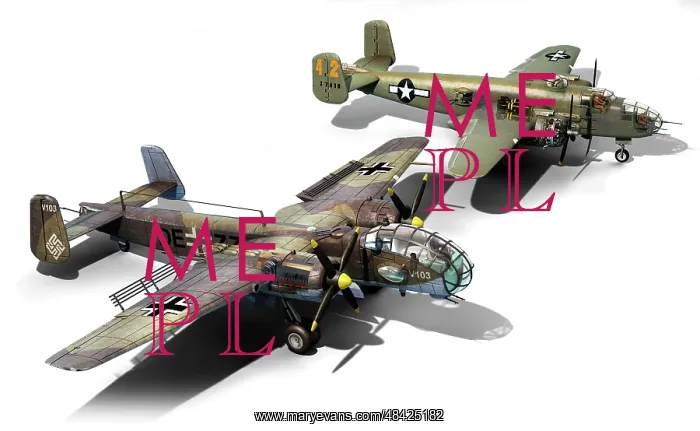 : Comparison of two medium bombers, the American : Comparison of two medium bombers, the American