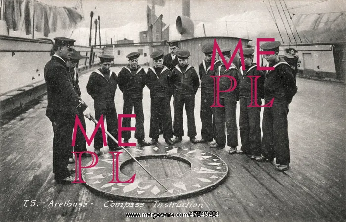 : Compass Drill, Training Ship Arethusa, Greenhithe, Kent : Compass Drill, Training Ship Arethusa, Greenhithe, Kent