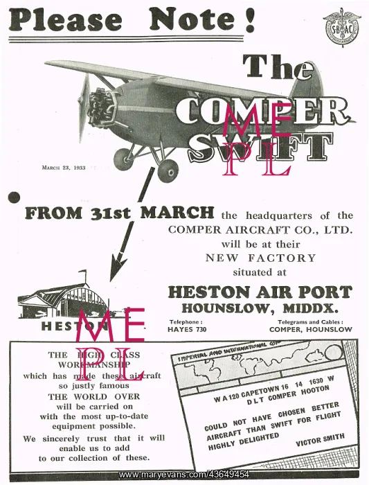 : Comper Swift New Factory At Heston : Comper Swift New Factory At Heston
