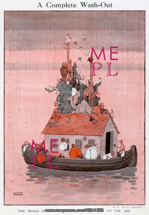 : A Complete Wash-out, by William Heath Robinson : A Complete Wash-out, by William Heath Robinson