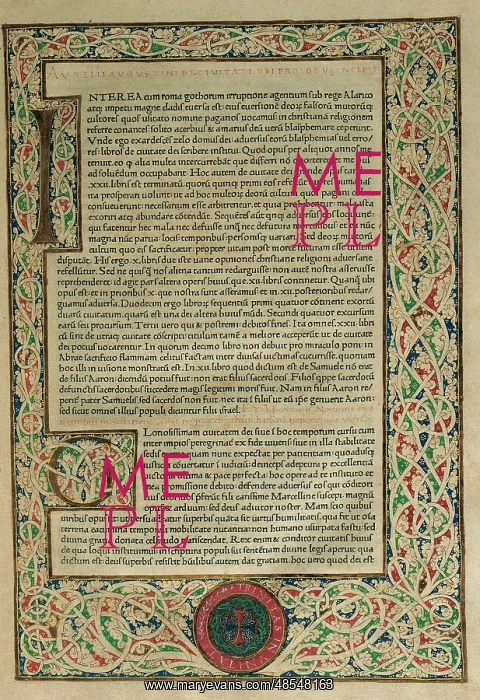 : Complutensian Polyglot Bible by Cisneros. Page of Genesis. E : Complutensian Polyglot Bible by Cisneros. Page of Genesis. E