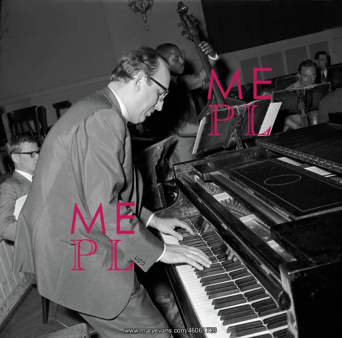 : The composer Friedrich Gulda at the piano : The composer Friedrich Gulda at the piano