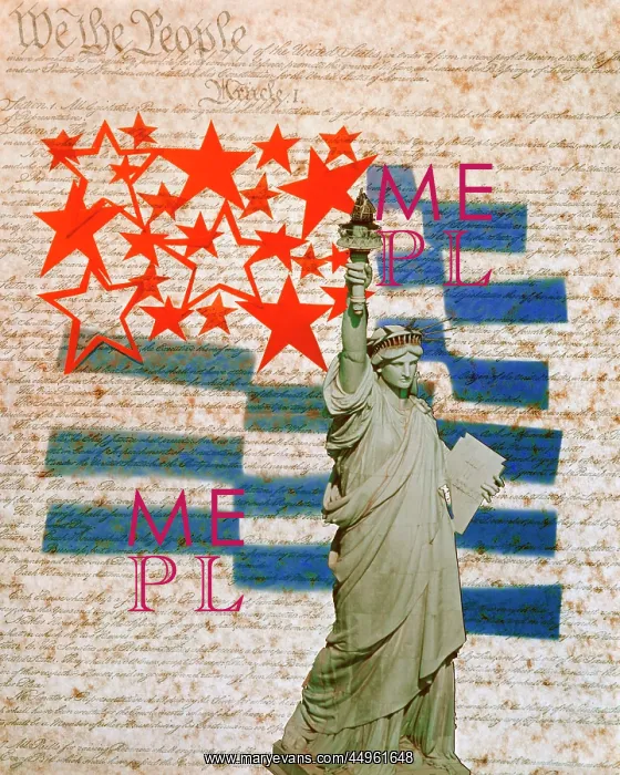  : Composite Illustration Statue of Liberty and Symbolic